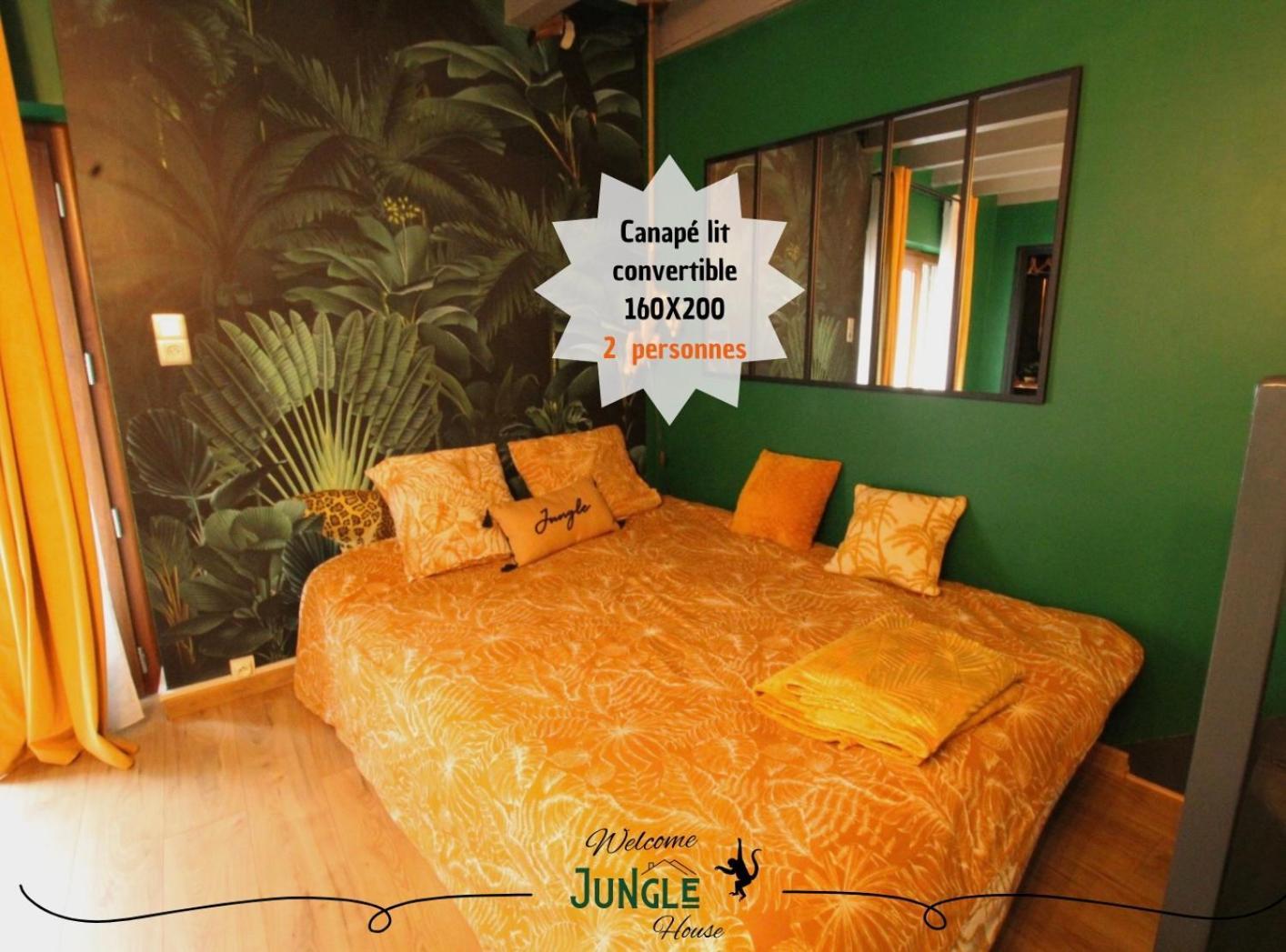 Maison "Jungle House" 90 M2 Billard, Retroprojecteur, Bar A Jeux , Vinyle, Wifi Fibre, Ideal Pro & Famille A Montbrison Luaran gambar