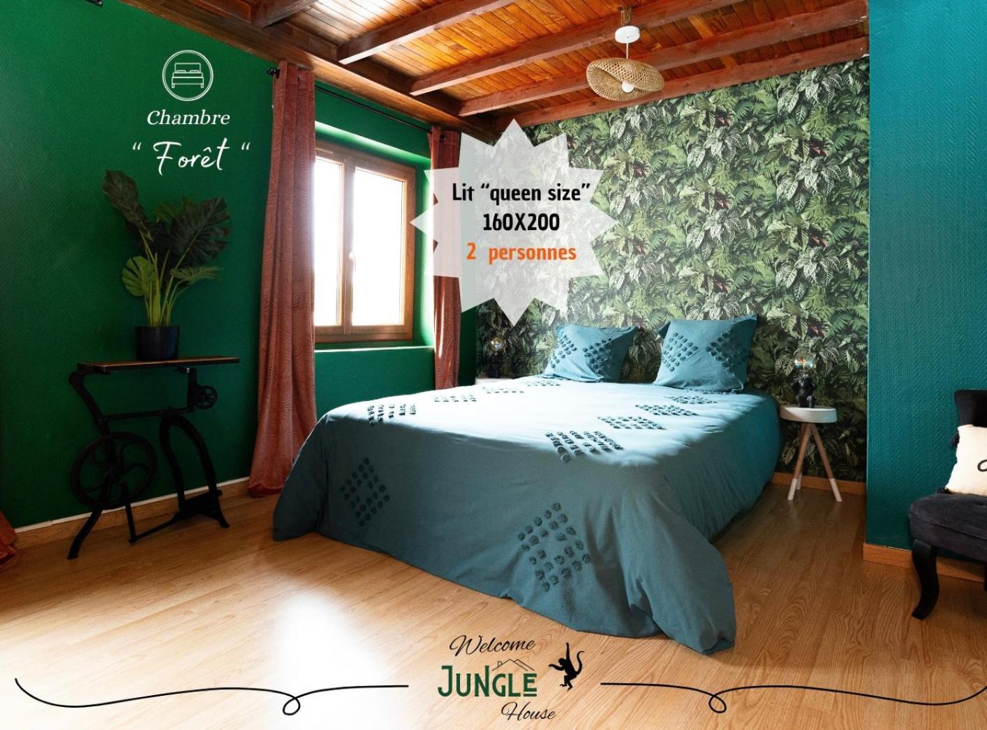 Maison "Jungle House" 90 M2 Billard, Retroprojecteur, Bar A Jeux , Vinyle, Wifi Fibre, Ideal Pro & Famille A Montbrison Luaran gambar